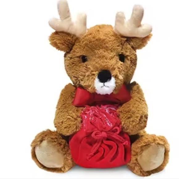 Macy's Other - Plush Reindeer with velvet jewelry pouch For Gifting Jewels
